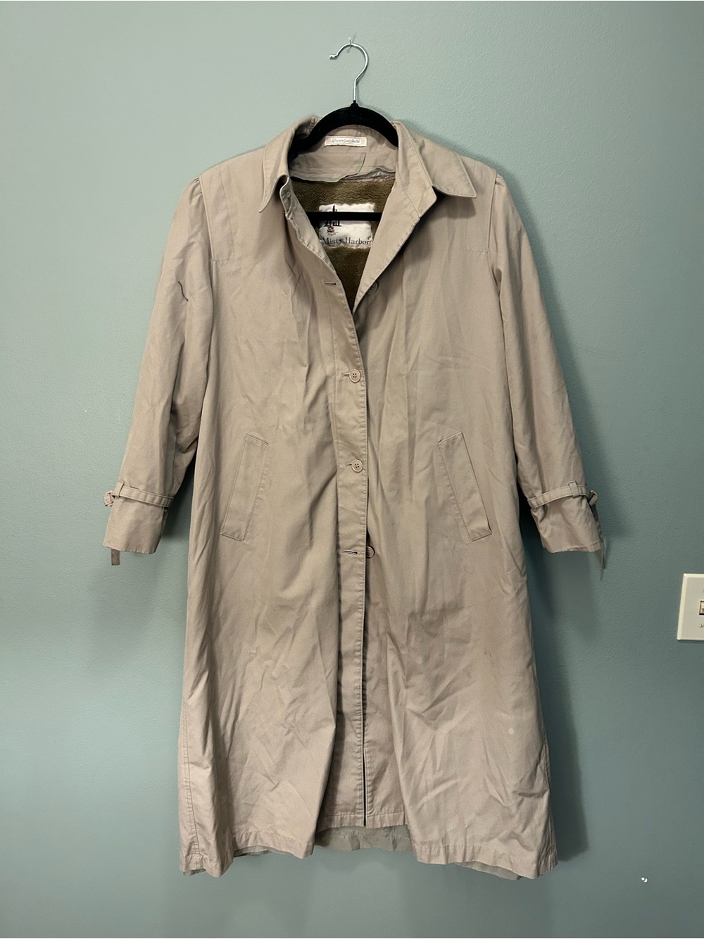 Light Taupe Classic Women's Trench Coat - Single-Breasted